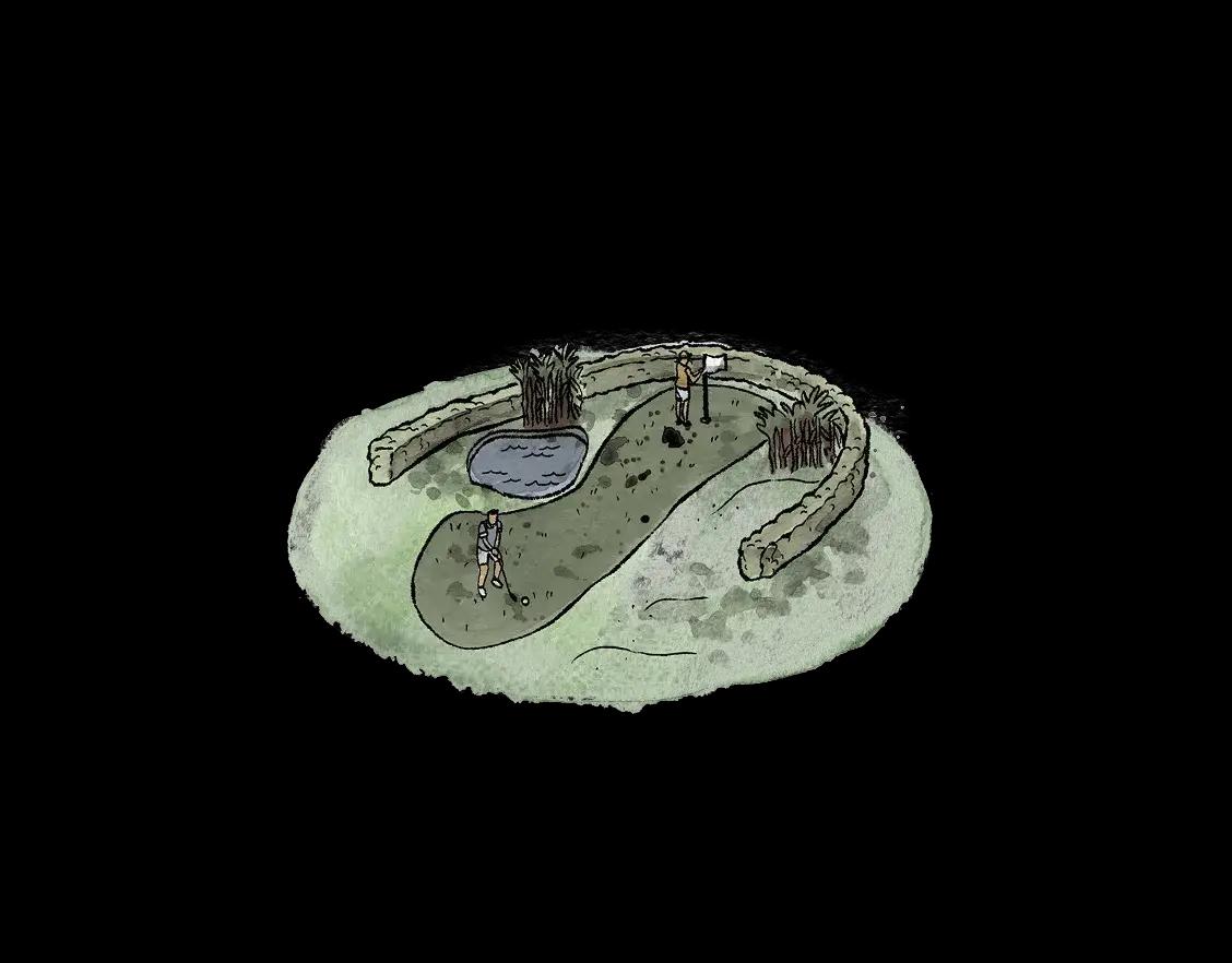 Illustration terrain de golf
