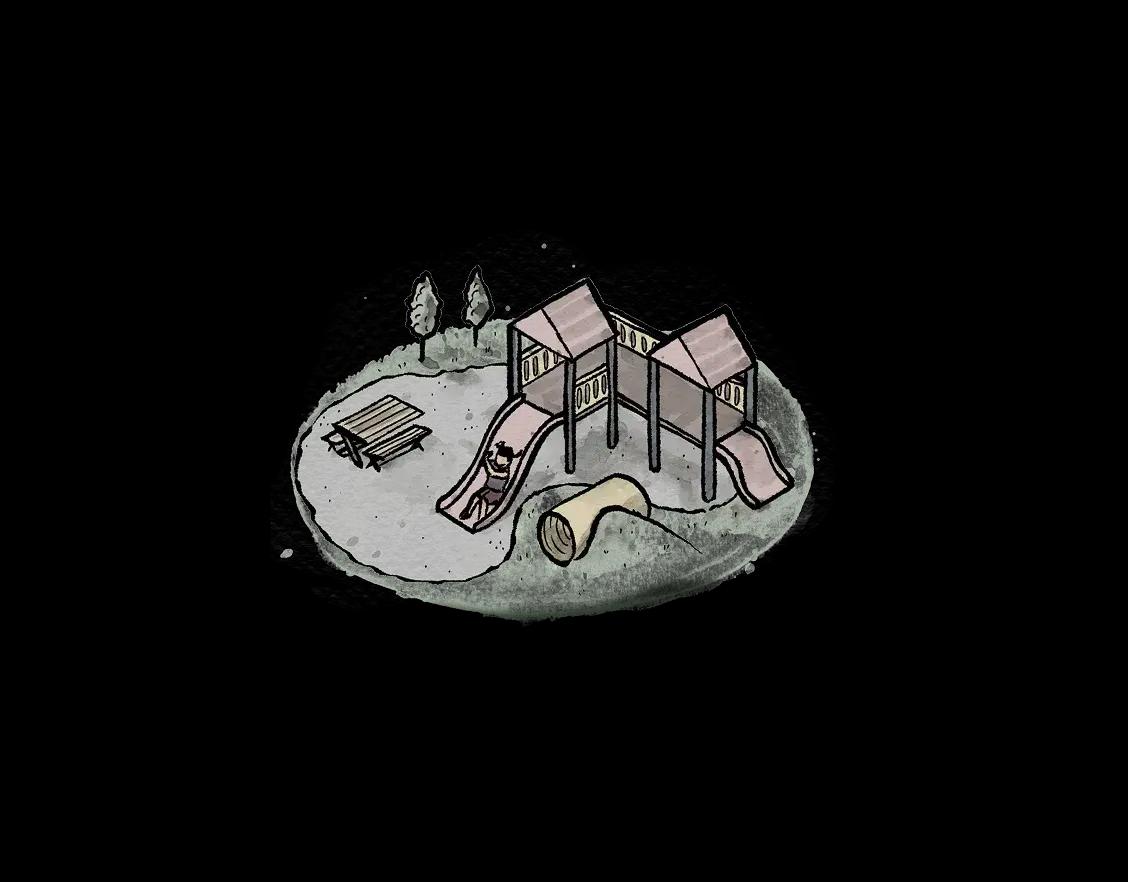 Illustration aire de jeux