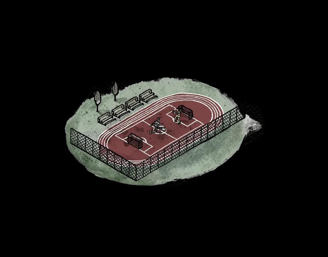 Illustration terrain de sport